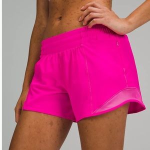 💕LULULEMON LR HOTTY HOT SHORT 4”-POW PINK/ 6,8,10